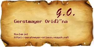 Gerstmayer Oriána névjegykártya