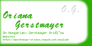 oriana gerstmayer business card